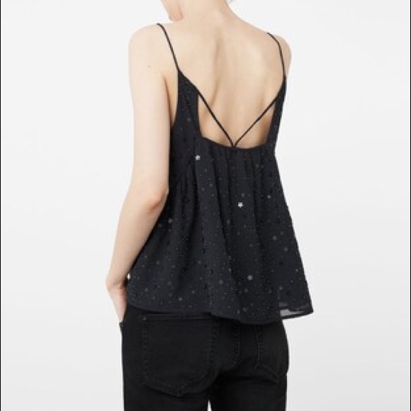 MANGO Navy Star Pattern Top - Picture 3 of 8